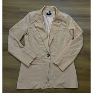 Womens Vici Preach One Button Business Casual Dress Blazer Jacket